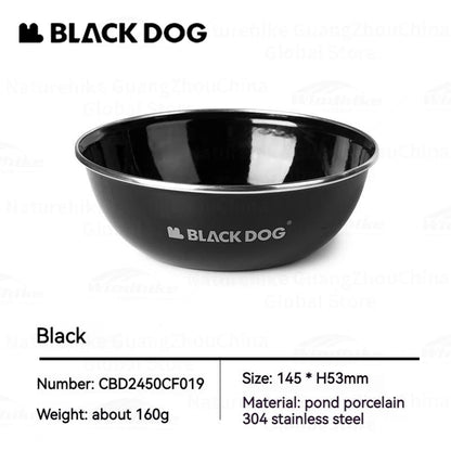 BLACK DOG Thickened Enamel Tableware