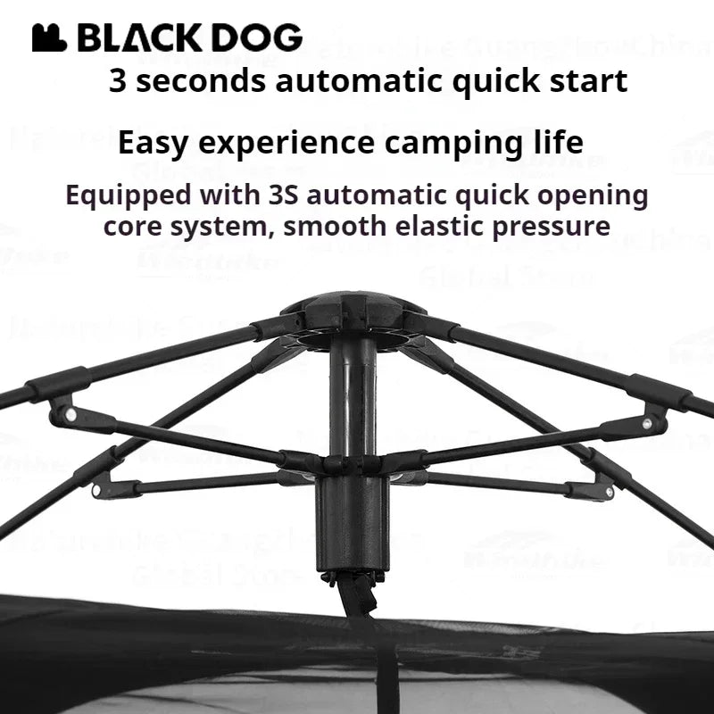 BLACK DOG Three Second One Bedroom Tent