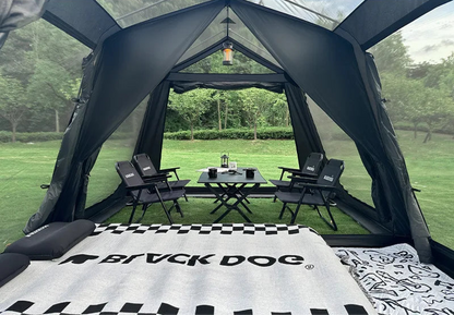 BLACK DOG Two Bedrooms And Four Living Automatic Quick Opening Tent