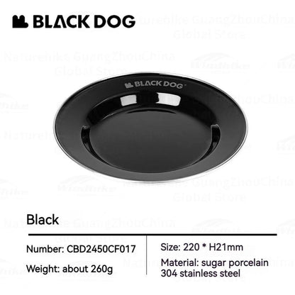 BLACK DOG Thickened Enamel Tableware