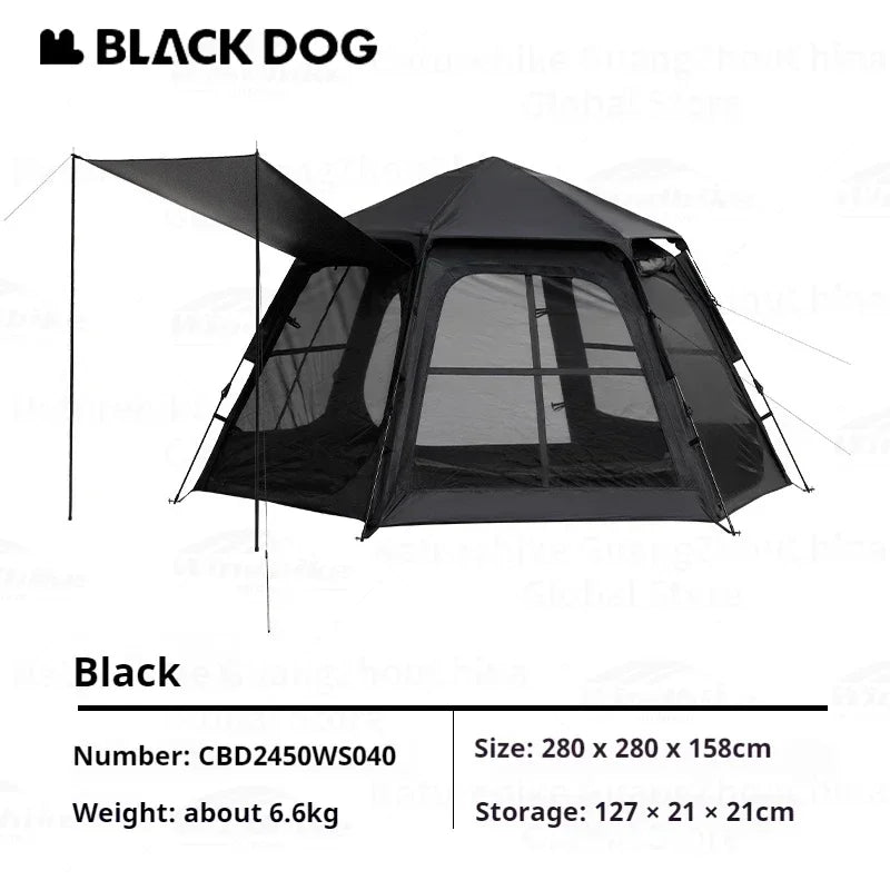 BLACK DOG Three Second One Bedroom Tent