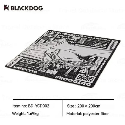 BLACK DOG Waterproof 200x200cm Portable Camping Mat 1.69kg Ultralight