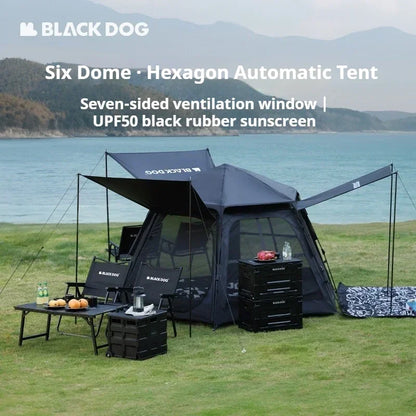 BLACK DOG Three Second One Bedroom Tent